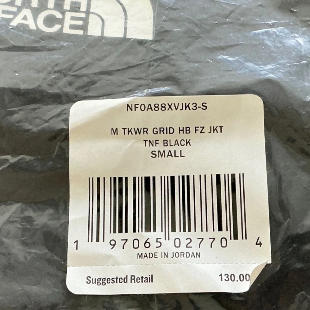 The North Face‎ Tekwear Grid Hybrid Full Zip Jacket Black Small New With Tags